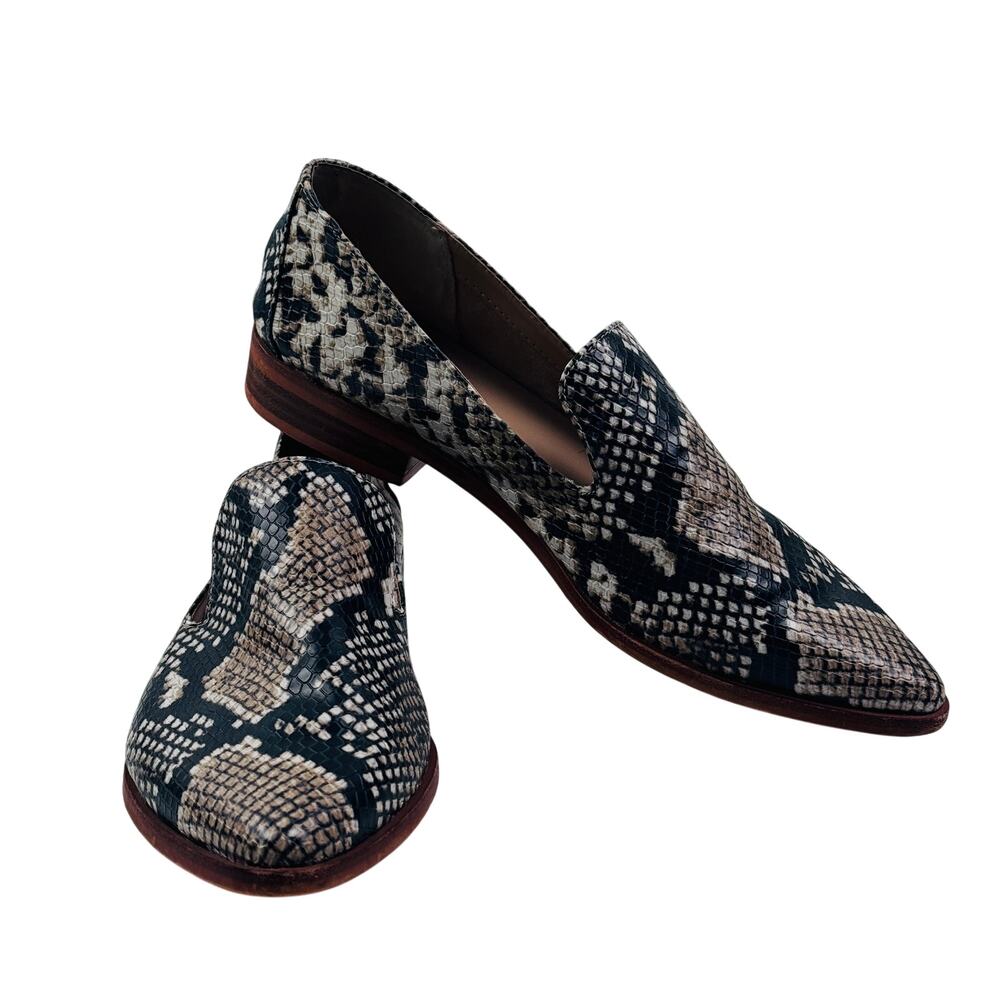 Treasure & Bond Kena Snake Print Chic Slip On Loafers Women's Size 8.5